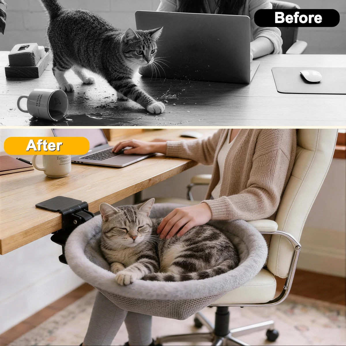 MeowAlliance™ DeskPerch Elevated WFH Cat Bed
