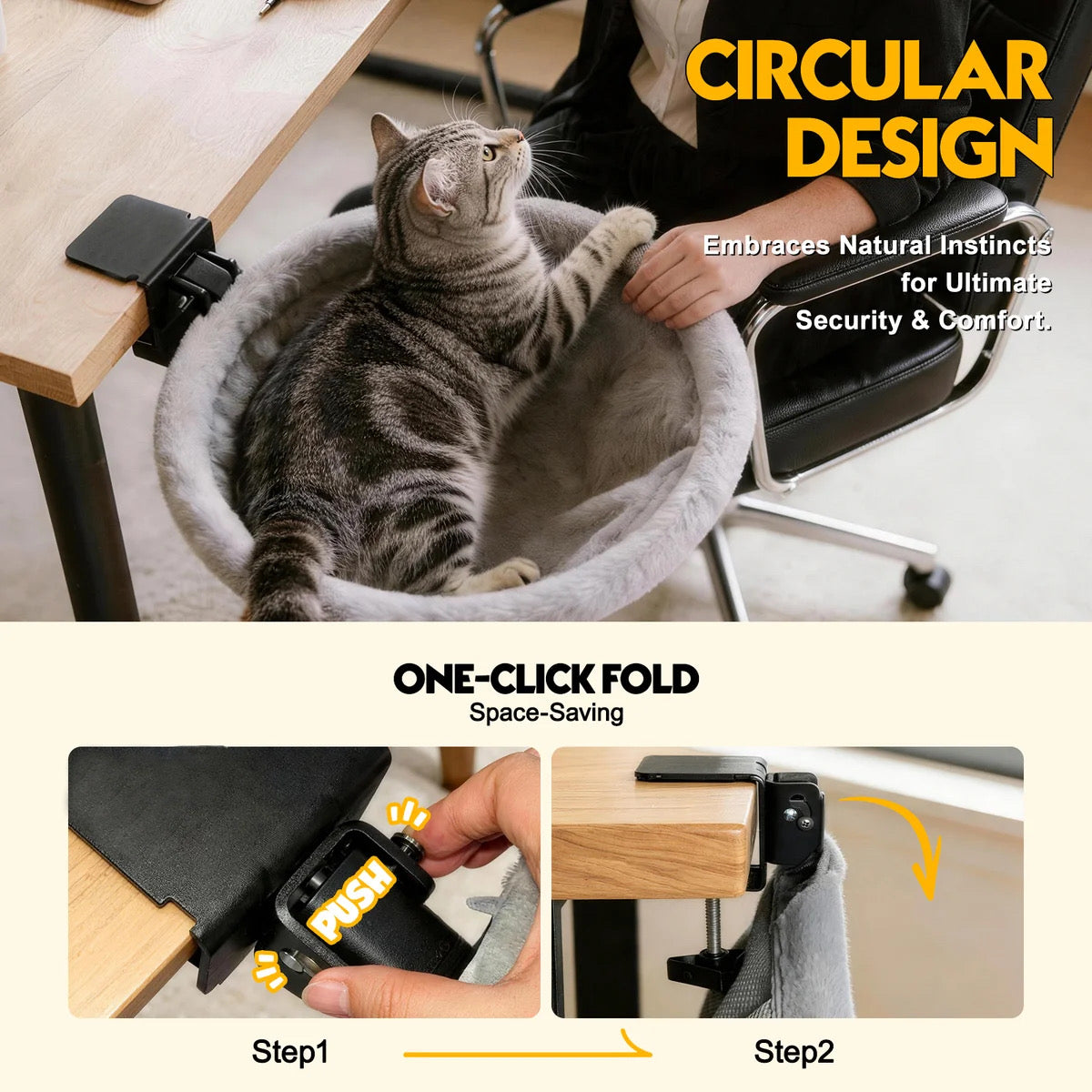 MeowAlliance™ DeskPerch Elevated WFH Cat Bed