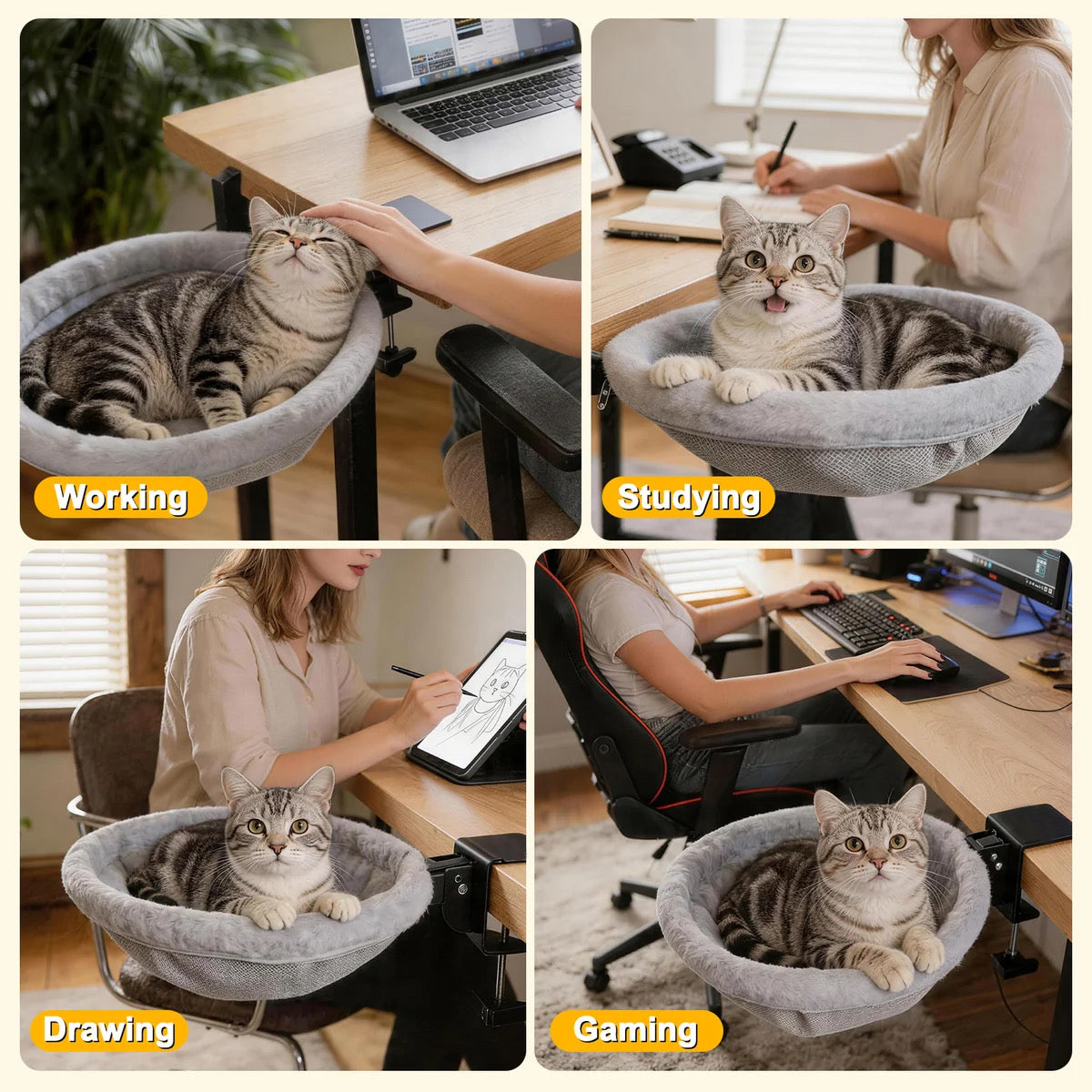 MeowAlliance™ DeskPerch Elevated WFH Cat Bed