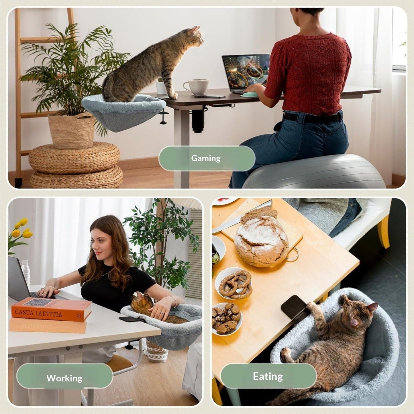 MeowAlliance™ DeskPerch Elevated WFH Cat Bed